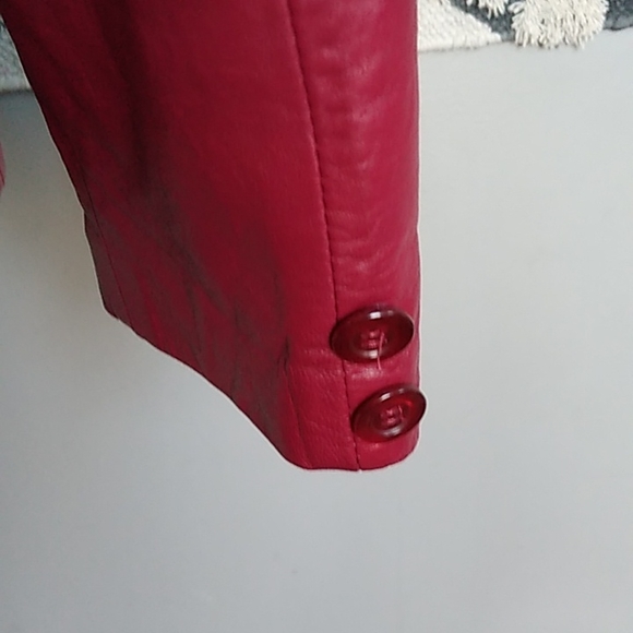 Vintage Leather Blazer/ Jacket Size 9 - Picture 4 of 8